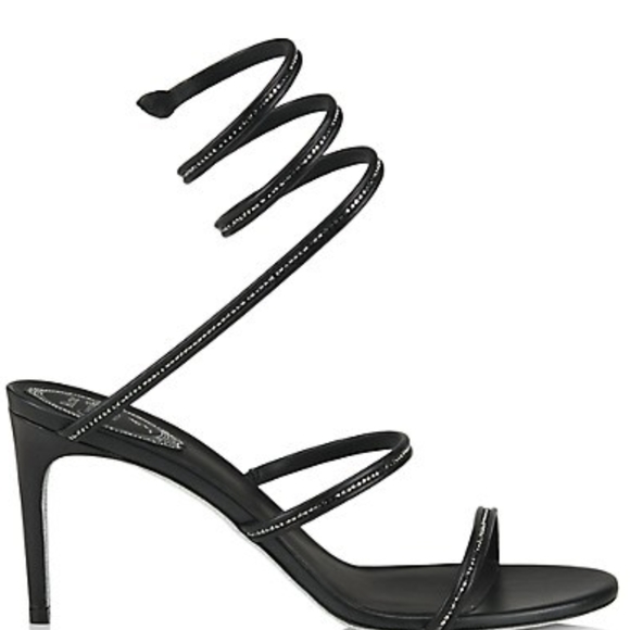 Rene Caovilla Shoes - New Rene Caovila CLEO Black Lamb/Jet Hematite EURO 40